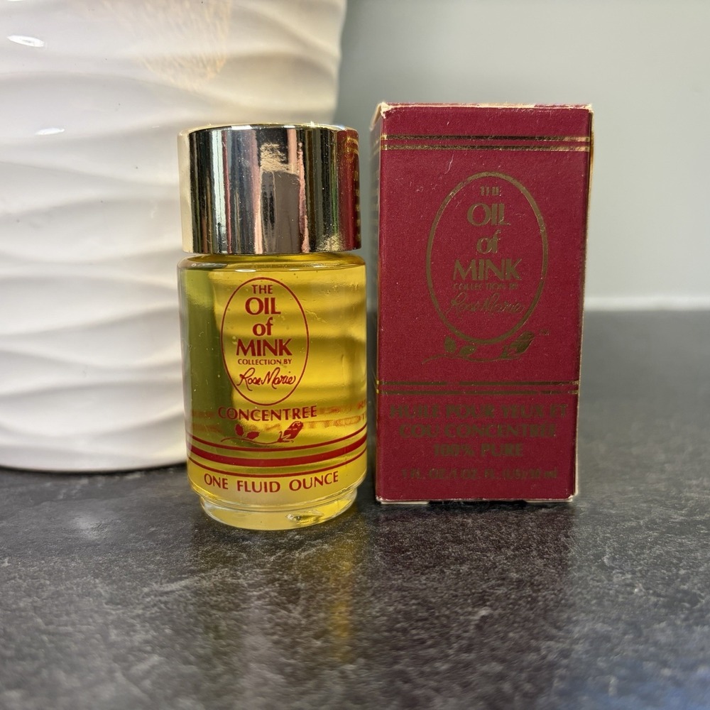 Vintage Rose Marie Oil Of Mink 100% Pure 1 oz Eye &‎ Throat Oil Concentree